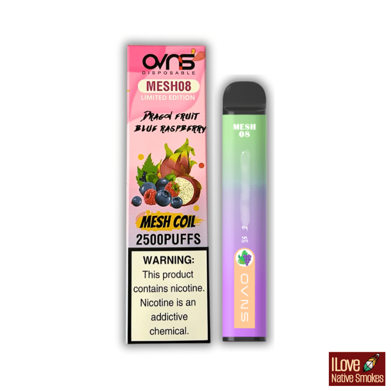 OVNS MESH08 Dragon Fruit Blueraspberry 2500 Puffs Vape